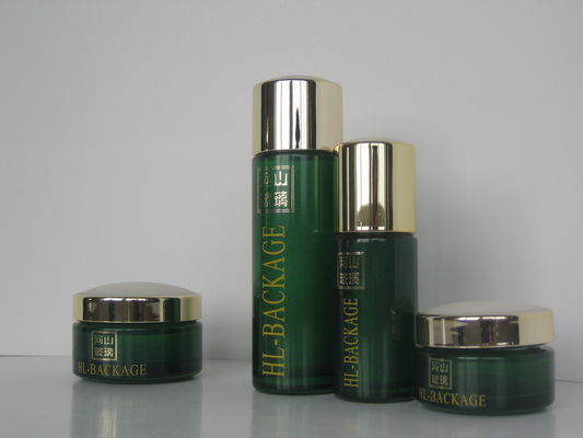 अनुकूलित पाले सेओढ़ लिया चकमक क्रीम कॉस्मेटिक ग्लास की बोतलें और जार 100ML 40ML