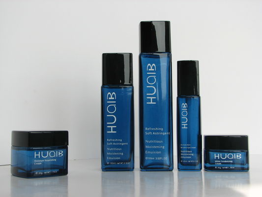 अनुकूलित लघु फ्लिंट क्रीम कॉस्मेटिक ग्लास बोतलें और जार 145ML