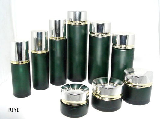 कस्टम रंगीन खाली इमल्शन कॉस्मेटिक ग्लास बोतलें और जार 80ML 40ML